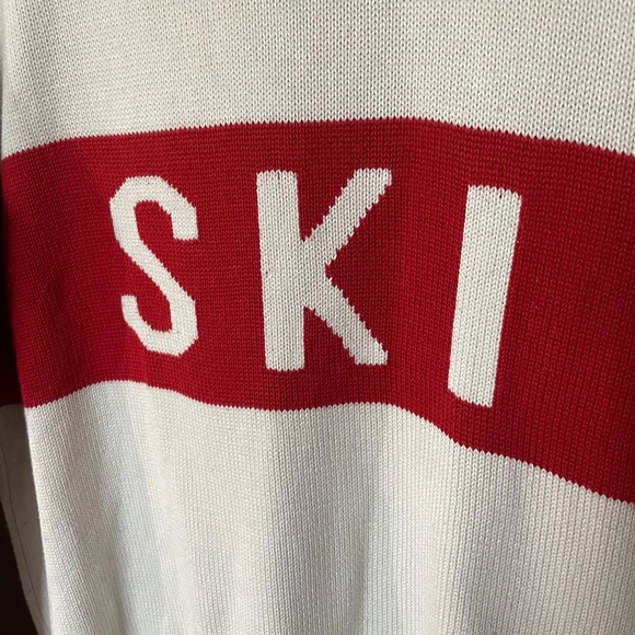 ellsworth + ivey Block Ski Crewneck Sweater - white & red - Picture 3 of 10